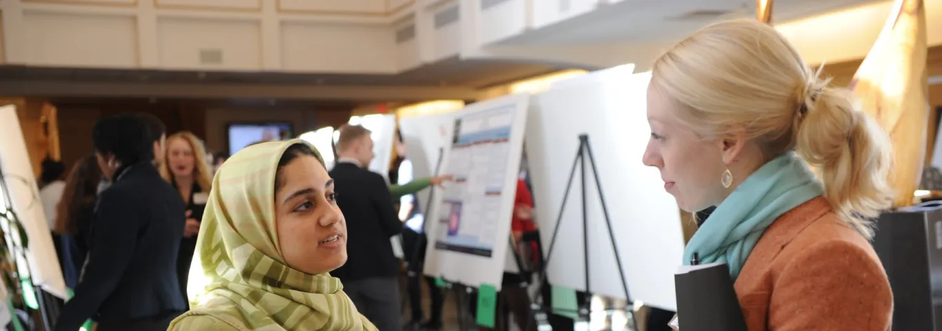 student talking to professor